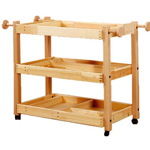 Gymnastikgerätewagen aus Holz - ohne Inhalt -