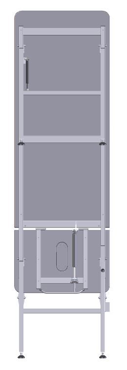 Wandklapp-Massageliege vertikal - Stirnseite – Bild 4
