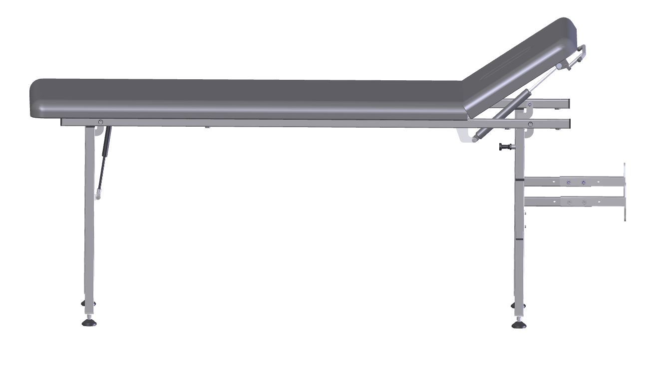 Wandklapp-Massageliege vertikal - Stirnseite – Bild 3